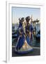 Two Ladies in Blue and Gold Masks, Venice Carnival, Venice, Veneto, Italy-James Emmerson-Framed Photographic Print