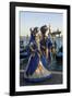 Two Ladies in Blue and Gold Masks, Venice Carnival, Venice, Veneto, Italy-James Emmerson-Framed Photographic Print