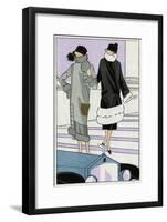 Two Ladies in Coats Designed by Drecoll and Jenny-null-Framed Art Print