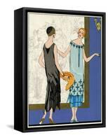 Two Ladies in Dresses by Doeuillet-null-Framed Stretched Canvas
