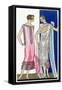 Two Ladies in Dresses by Doucet and Beer-null-Framed Stretched Canvas