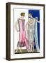 Two Ladies in Dresses by Doucet and Beer-null-Framed Art Print