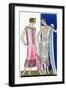 Two Ladies in Dresses by Doucet and Beer-null-Framed Art Print