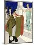 Two Ladies in Evening Outfits by Paul Poiret and Beer-null-Mounted Art Print