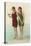 Two Ladies in Green and Red Bathing Suits-null-Stretched Canvas