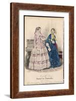 Two Ladies in Indoor Dresses-null-Framed Art Print