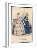 Two Ladies in Indoor Dresses-null-Framed Art Print