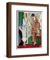 Two Ladies in Outfits by Bernard-null-Framed Art Print