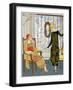 Two Ladies in Outfits by Doucet-null-Framed Art Print