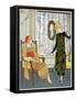 Two Ladies in Outfits by Doucet-null-Framed Stretched Canvas