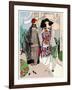 Two Ladies in Outfits by Drecoll and Madeleine Et Madeleine-null-Framed Art Print