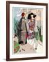 Two Ladies in Outfits by Drecoll and Madeleine Et Madeleine-null-Framed Art Print