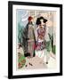 Two Ladies in Outfits by Drecoll and Madeleine Et Madeleine-null-Framed Art Print