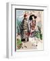 Two Ladies in Outfits by Drecoll and Madeleine Et Madeleine-null-Framed Art Print