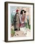 Two Ladies in Outfits by Drecoll and Madeleine Et Madeleine-null-Framed Art Print