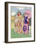 Two Ladies in Outfits by Drecoll and Madeleine Et Madeleine-null-Framed Art Print