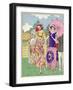 Two Ladies in Outfits by Drecoll and Madeleine Et Madeleine-null-Framed Art Print