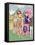 Two Ladies in Outfits by Drecoll and Madeleine Et Madeleine-null-Framed Stretched Canvas