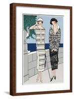 Two Ladies in Outfits by Jean Patou and Drecoll-null-Framed Art Print