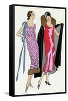 Two Ladies in Outfits by Jeanne Lanvin and Jean Patou-null-Framed Stretched Canvas