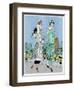 Two Ladies in Outfits by Jeanne Lanvin-null-Framed Art Print