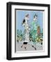 Two Ladies in Outfits by Jeanne Lanvin-null-Framed Art Print