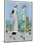 Two Ladies in Outfits by Jeanne Lanvin-null-Mounted Art Print