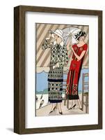 Two Ladies in Outfits by Lucien Lelong and Jean Patou-null-Framed Photographic Print