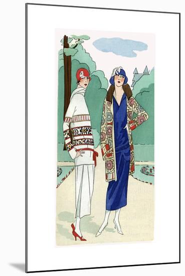 Two Ladies in Outfits by Madeleine Et Madeleine-null-Mounted Giclee Print