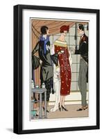 Two Ladies in Outfits by Paul Poiret-null-Framed Art Print