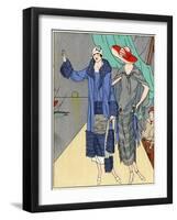 Two Ladies in Outfits by Philippe Et Gaston and Beer-null-Framed Art Print