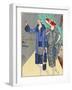 Two Ladies in Outfits by Philippe Et Gaston and Beer-null-Framed Art Print