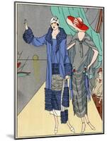 Two Ladies in Outfits by Philippe Et Gaston and Beer-null-Mounted Art Print