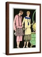 Two Ladies in Outfits by Philippe Et Gaston and Bernard-null-Framed Art Print