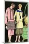 Two Ladies in Outfits by Philippe Et Gaston and Bernard-null-Mounted Art Print