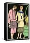 Two Ladies in Outfits by Philippe Et Gaston and Bernard-null-Framed Stretched Canvas