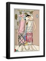 Two Ladies in Outfits by Philippe Et Gaston and Bernard-null-Framed Art Print