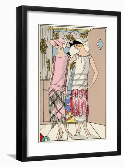 Two Ladies in Outfits by Philippe Et Gaston and Bernard-null-Framed Art Print