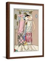 Two Ladies in Outfits by Philippe Et Gaston and Bernard-null-Framed Art Print