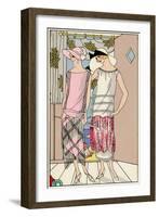 Two Ladies in Outfits by Philippe Et Gaston and Bernard-null-Framed Art Print