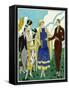 Two Ladies in Outfits by Philippe Et Gaston and Drecoll-null-Framed Stretched Canvas