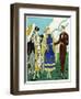 Two Ladies in Outfits by Philippe Et Gaston and Drecoll-null-Framed Art Print