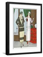 Two Ladies in Outfits by Premet-null-Framed Art Print