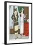 Two Ladies in Outfits by Premet-null-Framed Art Print