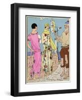 Two Ladies in Summer Outfits by Bernard-null-Framed Art Print