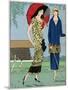 Two Ladies in Summer Outfits by Doucet and Jenny-null-Mounted Art Print