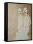 Two Ladies in White 2015-Susan Adams-Framed Stretched Canvas