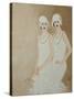 Two Ladies in White 2015-Susan Adams-Stretched Canvas