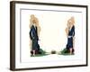 Two Ladies in Winter Outfits by Premet and Worth-null-Framed Giclee Print