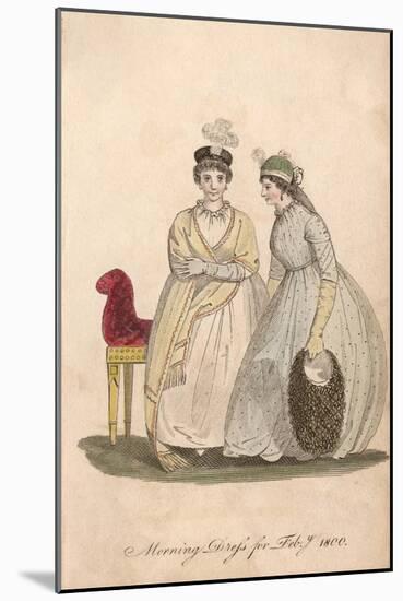 Two Ladies of 1800-null-Mounted Art Print